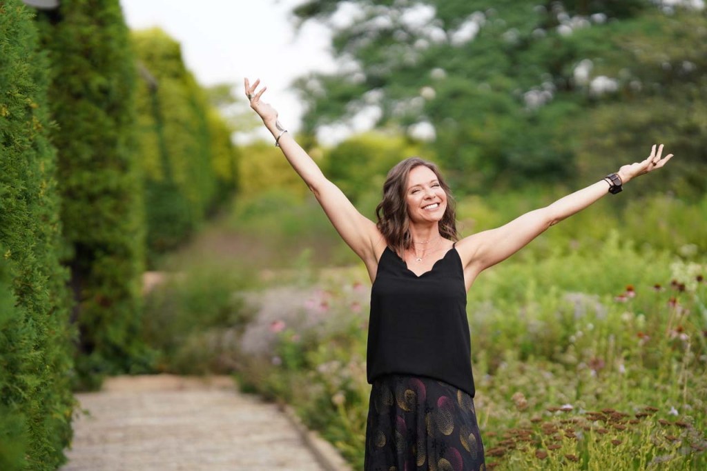 Bethany Colaprete in a garden 